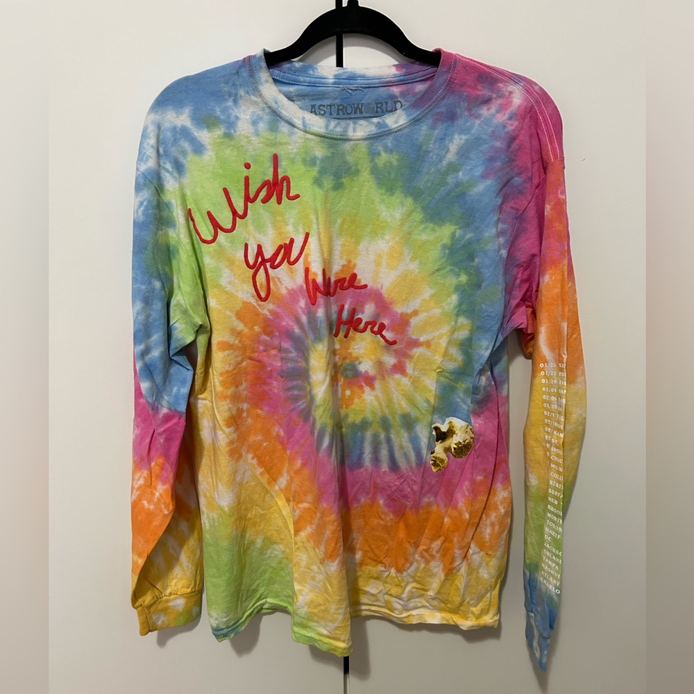 Travis Scott ASTROWORLD tour tie-dye shirt